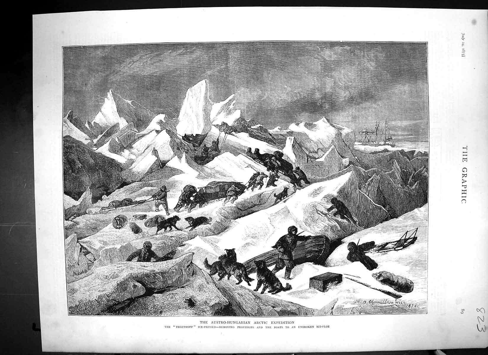 Old 1875 Austro-Hungarian Arctic Expedition Tegethoff Boats Unbroken Victorian