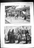 Old Print 1891 Rainy Day Scene Japan Sisters Nuns War Siers Mediterranea 19th