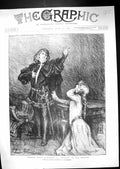 Old 1899 Madame Sarah Bernhardt Hamlet Adelphi Theatre Scene Jacomb-H Victorian
