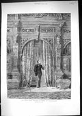 Original Old Antique Print 1873 Portrait Lord Lytton Home Knebworth Macquoid