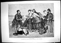 Original Old Antique Print 1871 Pedlar Street Seller Clothes Marsh Victorian