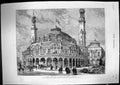 Original Old Antique Print 1886 People'S Palace London Exterior Architecture