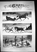 Old 1880 British North America Red River Territory Sleighing Indians Victorian