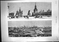 Original Old Antique Print 1880 Moscow Russia Kremlin River Bridge Architecture