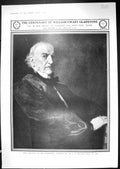 Antique Old Print 1910 Portrait William Ewart Gladstone House Commons Millais