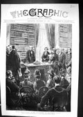 Old 1886 Irish Deputations Mr Gladstone Hawarden Castle Lady Mayoress Victorian