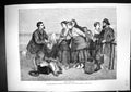 Original Old Antique Print 1871 Pedlar Street Seller Clothing Salesman Marsh