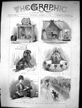 Original Old Antique Print 1886 Toy Dog Show Royal Aquarium Westminster London