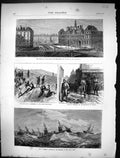 Old 1871 Hotel Ville Paris Ship H.M.S. Serapis Picket Infantry Boulev Victorian