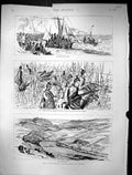 Old 1886 Volunteer Manoeuvres Dover London Scottish Sham Fight Sailin Victorian