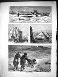 Antique Print 1871 Barracks Valerien Magazine War Siers Snow Storm Fine Art