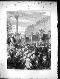 Antique Old Print 1871 Funeral Paris National Guards Killed Battle War France