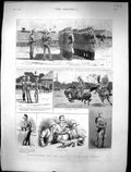Old Antique Print 1886 Siers Volunteer Mounted Infantry Burma Footy Horse 19th
