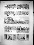 Old Print 1886 Humours Campaigning Burma Madrassi Fowl British Sier Suba 19th