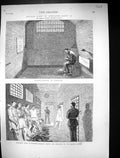Old 1873 Prison Life England Oakum Picking Newgate Reception Ward Mil Victorian