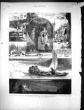 Old 1875 Boat Trip River Thames London Camp Early Morning Shave Morga Victorian