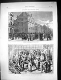 Old 1871 Balloon Post Pigeon Paris France English Butcher Maison Debo Victorian