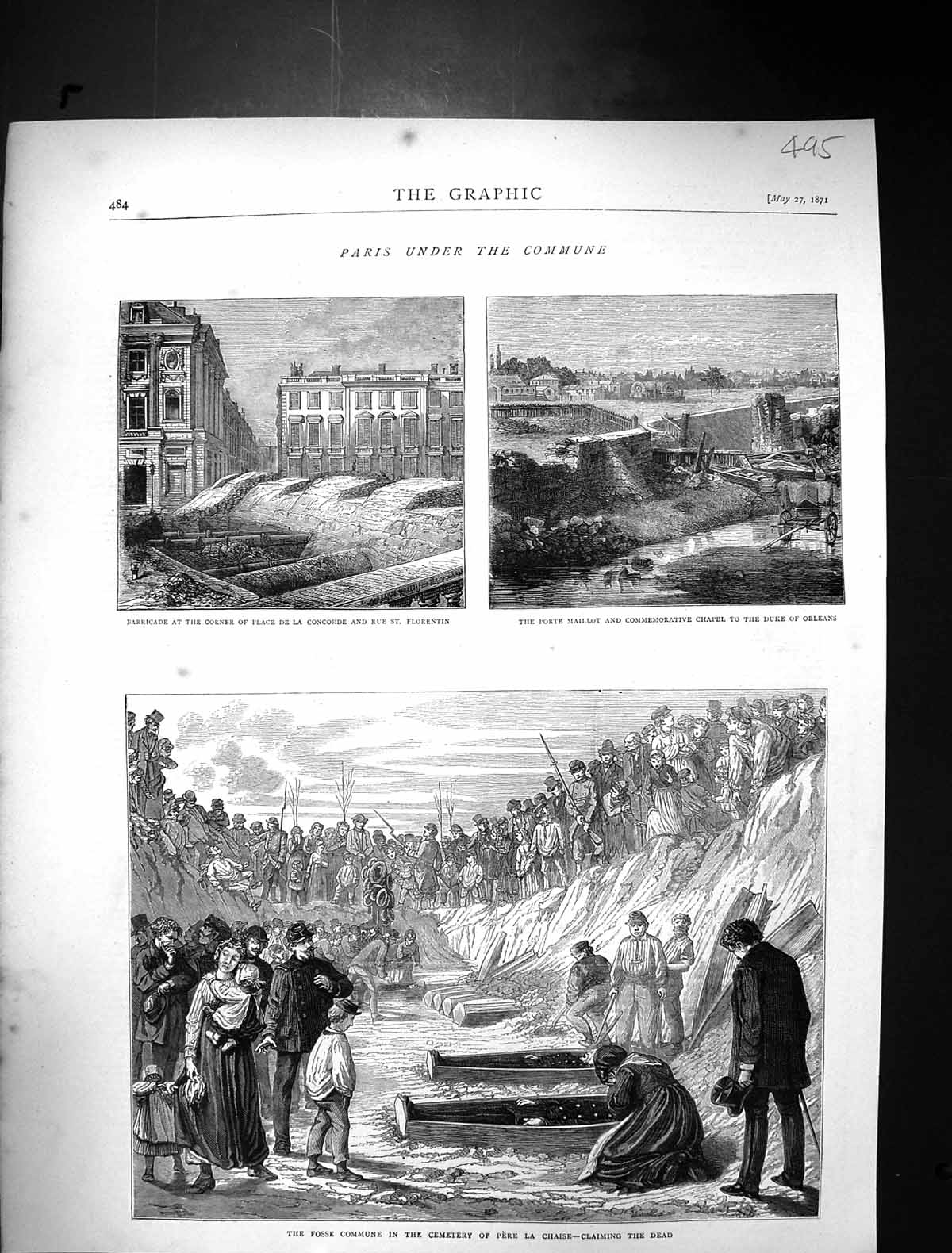 Old 1871 Paris Commune Florentin Porte Maillot Duke Orleans Chapel Fo Victorian
