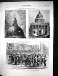 Old 1871 National Guards Fugitivies Revolution Paris Red Flag Pantheo Victorian