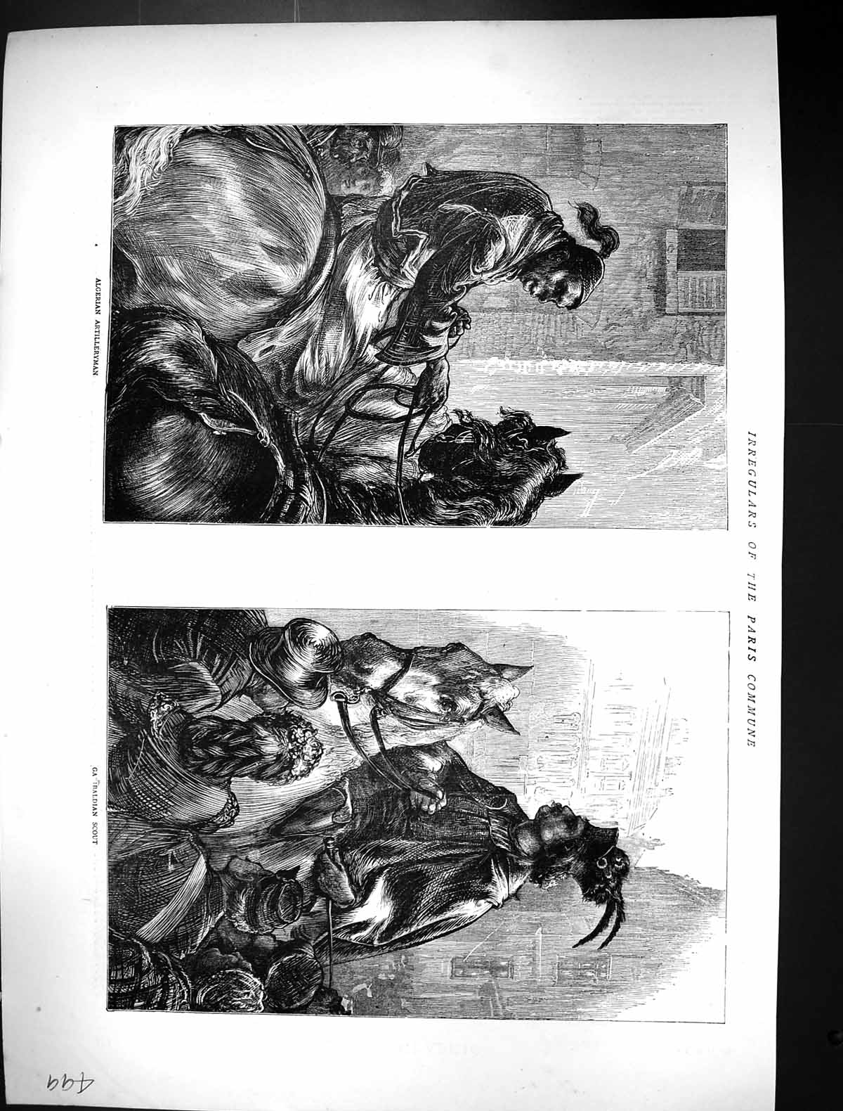 Old 1871 Irregulars Paris Commune Algerian Artilleryman Garibaldian S Victorian