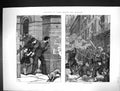 Original Old Antique Print 1871 Paris Fighting France War Siers Family Hiding