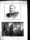 Old Print 1886 Forster M.P. Ireland Victim Captain Moonlight Tulla Clare 19th