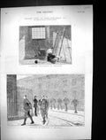 Old 1873 Prison Life England Convict Mat-Making Millbank Exercise Yar Victorian