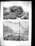 Old 1878 Midland Counties Art Museum Nottingham Castle Procession Mar Victorian