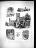 Old 1871 Abbey Church Saint Alban Lady Chapel Monument Humphrey Duke Victorian