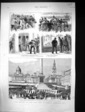 Old 1886 Rioting West End London Trafalgar Square Democrats Unemploye Victorian
