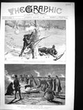 Old Print 1886 War Servia Bulgaria Siers Christmas Scene Camp Nisch Fiel 19th
