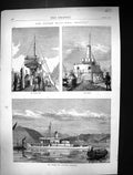 Old 1872 Navy War Ships H.M.S. Glatton Chatham Dockyard Turret Middle Victorian