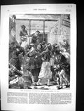 Old 1871 Scene Boulevard St. Martin Paris France Un Souvenir Charlott Victorian