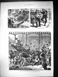 Old 1871 Raid Provision Dealers Halles Centrales Paris France Market Victorian