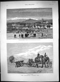 Old 1878 Afghanistan English Church Peshawur Khyber Pass Elephant Bat Victorian