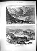 Old 1878 Afghanistan Jugdulluk Grove Valley Fortress Ali Musjid Khybe Victorian