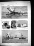 Old 1872 Glatton Ship First Shot Hotspur Black Eagle Broadsides Portl Victorian