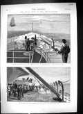 Old 1873 Trial Trip H.M.S. Devastation Forecastle Hurricane Deck Stee Victorian