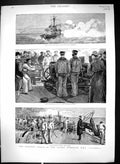 Old 1889 Gunnery Trials Ironclad Ship Victoria Anchor Starboard Batte Victorian
