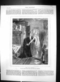 Original Old Antique Print 1874 Models Emile Sacre Lady Artist Dummy Manequin