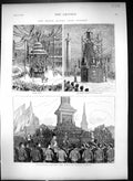 Old 1874 Royal Family London Oxford Circus Trafalgar Square Memorial Victorian