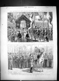 Old Print 1874 Black Watch Ashantee War Portsmouth Inspection Siers Duke 19th