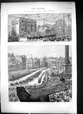 Old 1874 Royal Family London Procession Marble Arch Northumberland Ho Victorian
