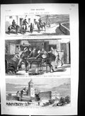 Old 1874 Civil War Spain Carlist Uhlans Logrono Estella Monastery San Victorian