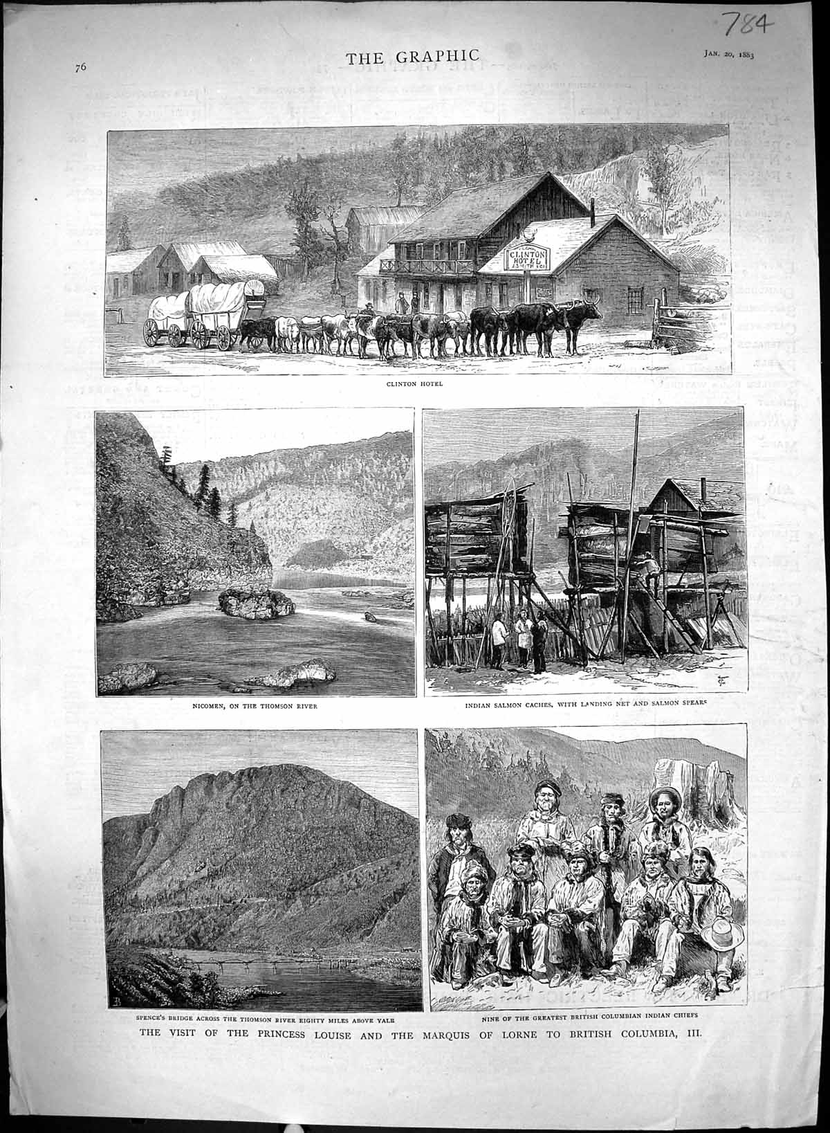 Old 1883 Princess Louise Lorne British Columbia Clinton Hotel Nicomen Victorian