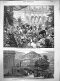 Old 1871 Conservatory Horticultural Gardens International Exhibition Victorian