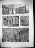 Old 1886 Building Constitutional Northumberland Avenue Billiard Coffe Victorian
