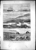 Old 1875 Arctic Expedition Ship Alert Godhavn Discovery Valorous Esqu Victorian