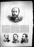 Old 1875 Arctic Expedition Captain Nares Moss Stephenson Commander Ma Victorian