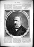 Old Antique Print 1871 Portrait Charles Louis Emperor Napoleon Bonaparte 19th